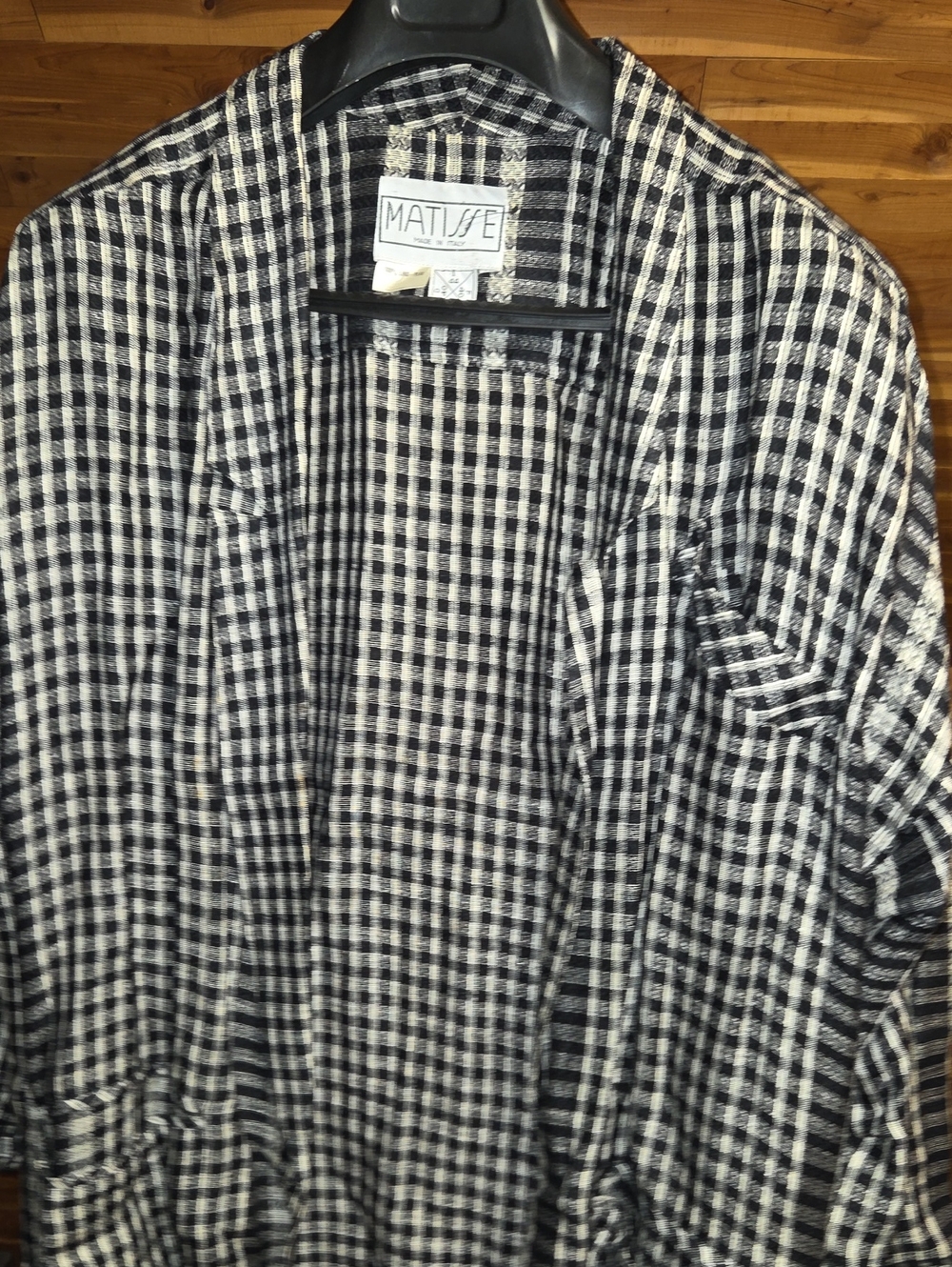 Matisse Black and White Checked Blazer